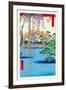 Grounds of the Kameido Tenjin Shrine-Ando Hiroshige-Framed Art Print