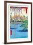 Grounds of the Kameido Tenjin Shrine-Ando Hiroshige-Framed Art Print