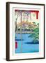 Grounds of the Kameido Tenjin Shrine-Ando Hiroshige-Framed Art Print