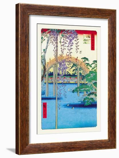 Grounds of the Kameido Tenjin Shrine-Ando Hiroshige-Framed Art Print