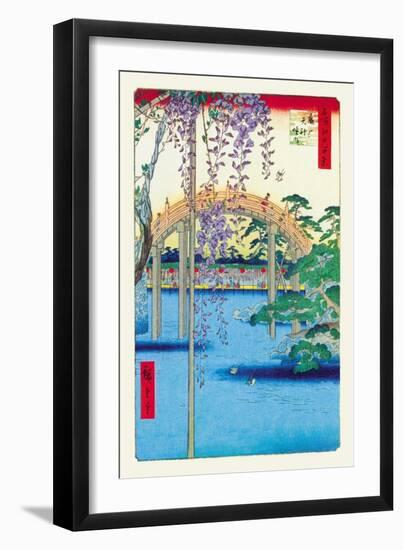 Grounds of the Kameido Tenjin Shrine-Ando Hiroshige-Framed Art Print