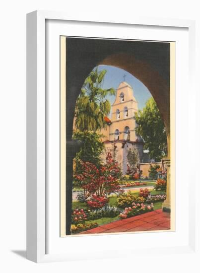 Grounds, Old Mission de Alcala, San Diego, California-null-Framed Art Print