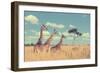 Group Giraffe in National Park of Kenya, Africa-Volodymyr Burdiak-Framed Photographic Print