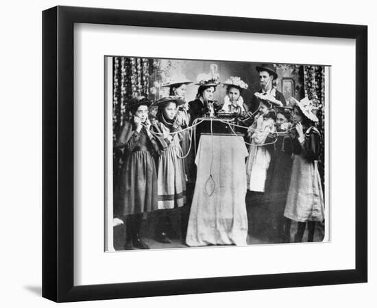 Group Listens to Juke Box-null-Framed Photographic Print