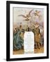 Group Making Toast in 18th Clothes at End of 19th Century-Maurice Leloir-Framed Giclee Print