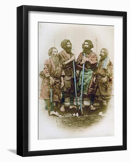 Group of Ainu People, Japan, 1882-Felice Beato-Framed Giclee Print