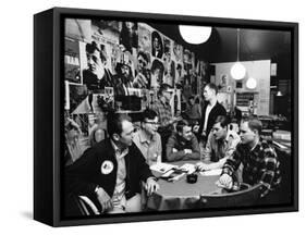 Group of American Army Veterans Who Oppose the Vietnam War Meeting at the Shelter Half Coffeehouse-null-Framed Stretched Canvas