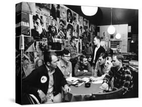 Group of American Army Veterans Who Oppose the Vietnam War Meeting at the Shelter Half Coffeehouse-null-Stretched Canvas