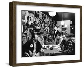 Group of American Army Veterans Who Oppose the Vietnam War Meeting at the Shelter Half Coffeehouse-null-Framed Photographic Print