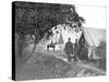 Group of American Civil War Officers at their Encampment-Stocktrek Images-Stretched Canvas