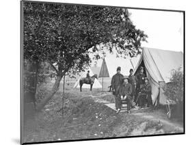 Group of American Civil War Officers at their Encampment-Stocktrek Images-Mounted Photographic Print