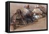 Group of Arab Figures, Two Smoking a Cubuk-David Roberts-Framed Stretched Canvas