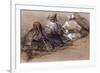 Group of Arab Figures, Two Smoking a Cubuk-David Roberts-Framed Giclee Print