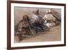 Group of Arab Figures, Two Smoking a Cubuk-David Roberts-Framed Giclee Print