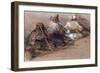 Group of Arab Figures, Two Smoking a Cubuk-David Roberts-Framed Giclee Print