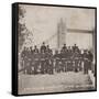 Group of Artillery at Tower Bridge, London, C1910-null-Framed Stretched Canvas