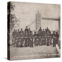 Group of Artillery at Tower Bridge, London, C1910-null-Stretched Canvas