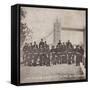 Group of Artillery at Tower Bridge, London, C1910-null-Framed Stretched Canvas