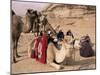 Group of Bedouin and Camels, Wadi Rum, Jordan, Middle East-Bruno Morandi-Mounted Photographic Print