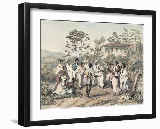 Group of Black Dancers-Jean Baptiste Debret-Framed Giclee Print