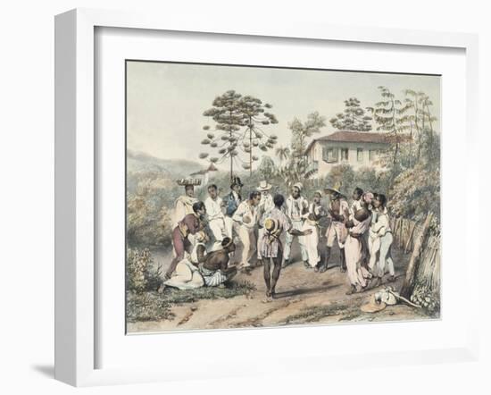 Group of Black Dancers-Jean Baptiste Debret-Framed Giclee Print