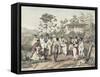 Group of Black Dancers-Jean Baptiste Debret-Framed Stretched Canvas