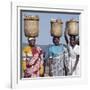 Group of Cheerful Women Carry Sweet Potatoes to Market in Traditional Split-Bamboo Baskets-Nigel Pavitt-Framed Photographic Print