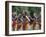 Group of Cheerleaders Cheering in a Field-null-Framed Premium Photographic Print