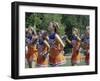 Group of Cheerleaders Cheering in a Field-null-Framed Photographic Print