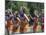 Group of Cheerleaders Cheering in a Field-null-Mounted Photographic Print