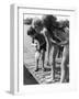 Group of Children Fishing from a Jetty-null-Framed Photographic Print