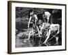 Group of Children Fishing in a Stream with Nets-null-Framed Photographic Print
