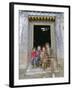 Group of Children from Village, Chedadong, Tibet, China-Doug Traverso-Framed Photographic Print