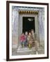 Group of Children from Village, Chedadong, Tibet, China-Doug Traverso-Framed Photographic Print