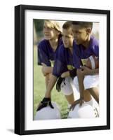 Group of Children in a Field-null-Framed Premium Photographic Print