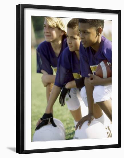 Group of Children in a Field-null-Framed Premium Photographic Print