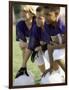 Group of Children in a Field-null-Framed Photographic Print