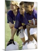 Group of Children in a Field-null-Mounted Photographic Print