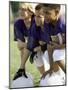 Group of Children in a Field-null-Mounted Photographic Print