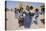 Group of Children in the Town of M'Hamid, Draa Valley, Morocco, North Africa, Africa-Jenny Pate-Stretched Canvas