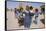 Group of Children in the Town of M'Hamid, Draa Valley, Morocco, North Africa, Africa-Jenny Pate-Framed Stretched Canvas