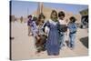 Group of Children in the Town of M'Hamid, Draa Valley, Morocco, North Africa, Africa-Jenny Pate-Stretched Canvas