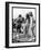 Group of Children Including Girls in Bikinis Inspect Their Net for Fish-null-Framed Photographic Print