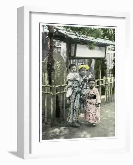 Group of Children, Japan, 1904-null-Framed Giclee Print