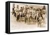 Group of Cowgirls on Horses-null-Framed Stretched Canvas