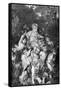 Group of Cupids. by Knesing. Reproduces a Painting by Hans Makart (1840-1884)-null-Framed Stretched Canvas