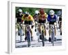 Group of Cyclists Riding Bicycles-null-Framed Photographic Print