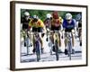 Group of Cyclists Riding Bicycles-null-Framed Photographic Print