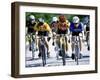 Group of Cyclists Riding Bicycles-null-Framed Photographic Print