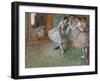 Group of dancers. Around 1898. Oil on paper maroufle on canvas.-Edgar Degas-Framed Giclee Print